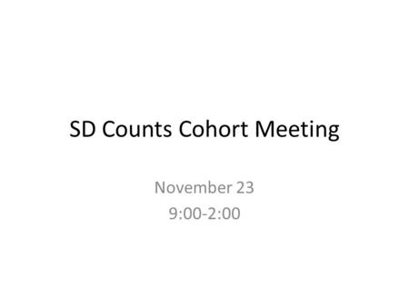 SD Counts Cohort Meeting November 23 9:00-2:00. Problem-Solving Activity To encourage people to attend a special concert, radio station MATH decides to.