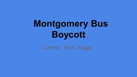 Montgomery Bus Boycott