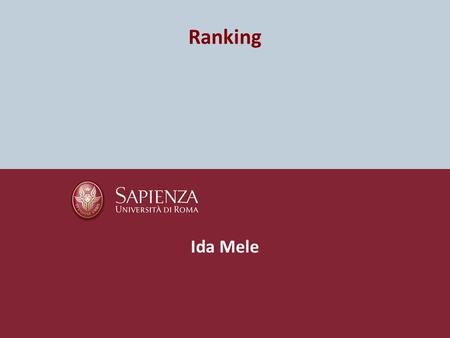 Ranking Ida Mele. Introduction The set of software components for the management of large sets of data is made of: MG4J Fastutil the DSI Utilities Sux4J.