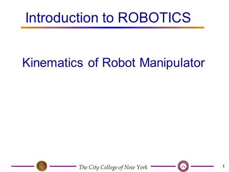 Kinematics of Robot Manipulator