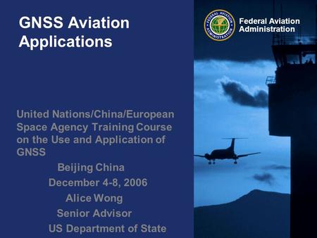 GNSS Aviation Applications