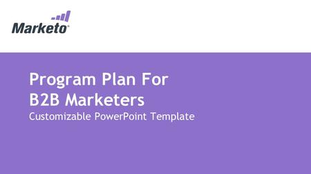 Program Plan For B2B Marketers Customizable PowerPoint Template.