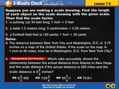 Transparency 5 Click the mouse button or press the Space Bar to display the answers.