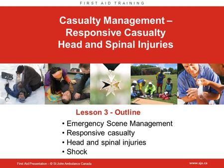 First Aid Presentation – Slide 3-1 TITLE SLIDE Insert your information directly into the text boxes provided to customize your presentation F I R S T A.