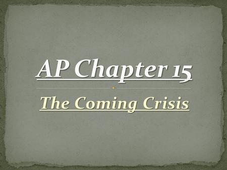 The Coming Crisis. Economically, culturally and politically Americans had forged a strong national identity With rapid expansion westward the issue of.