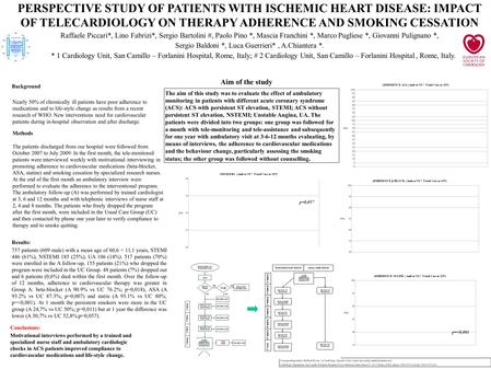 Conclusions: Motivational interviews performed by a trained and specialized nurse staff and ambulatory cardiologic checks in ACS patients improved compliance.