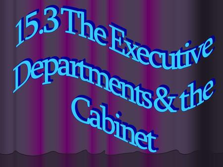 The 14 executive departments do much of the work of the Federal Government The 14 executive departments do much of the work of the Federal Government.