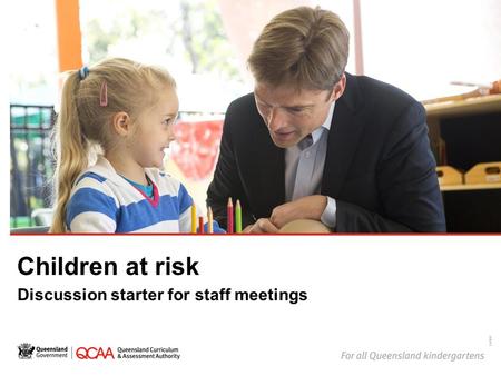 Children at risk Discussion starter for staff meetings 14868.