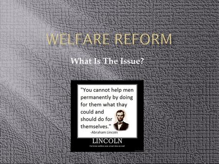 What Is The Issue?.  What the American people hope -– what they deserve -– is for all of us, Democrats and Republicans, to work through our differences;