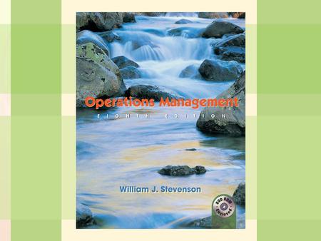 6-1Process Selection and Facility Layout William J. Stevenson Operations Management 8 th edition.