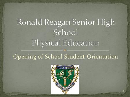 Opening of School Student Orientation 1. Teacher Contact Info Grading Breakdown Locker-Room Policies and Procedures Dress Code and Uniform Policy NOTE.