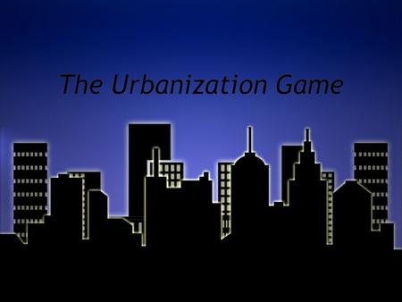 The Urbanization Game. Round 1 »Draw [keep it simple] » a RIVER across the paper [average 1-1/2 wide and runs edge to edge [left to right] » 2 BRIDGES.