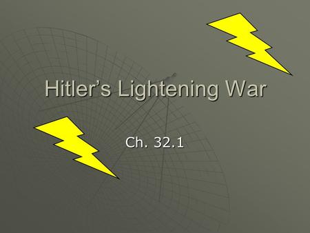 Hitler’s Lightening War Ch. 32.1. Review  How did Hitler defy the Treaty of Versailles? Building up his armyBuilding up his army Moving into the RhinelandMoving.