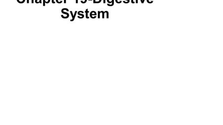 Chapter 19-Digestive System. Chapter 19.1-19.2: Digestive System Overview.