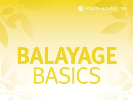 Learning Objectives During this class, you will learn: Basic balayage sectioning, techniques and placements How to apply color with a brush and balayage.