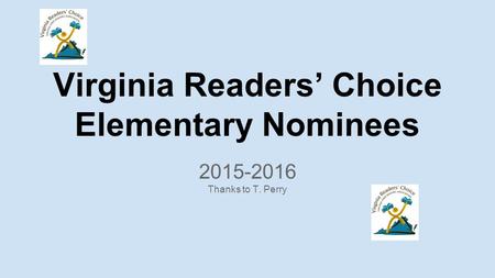 Virginia Readers’ Choice Elementary Nominees