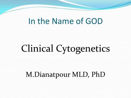 Clinical Cytogenetics