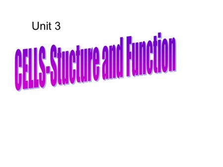 Unit 3. Don’t write but listen for the answers to: Who started the study of cells? How long ago were cells discovered? Who invented the microscope? What.