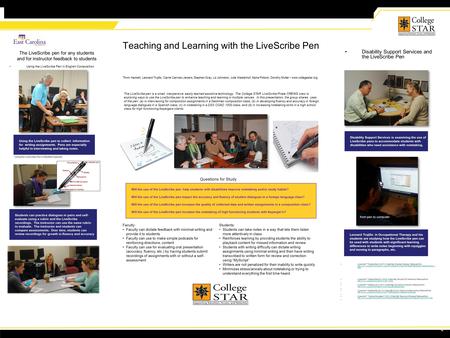 Livescribe™ Training (May 9, 2011). [Video file]. Smartpen Features. Retrieved from