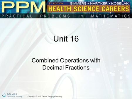 Combined Operations with Decimal Fractions