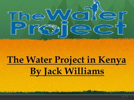 1 of 20 The Water Project in Kenya By Jack Williams.