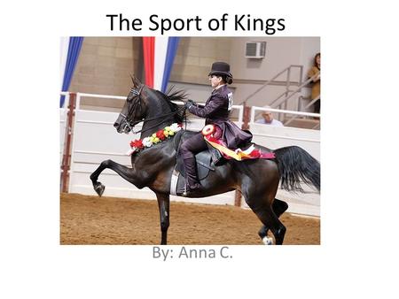 The Sport of Kings By: Anna C.. Table of Contents Introduction History of the Domesticated Horse Equipment for Riders – English and Western Equipment.