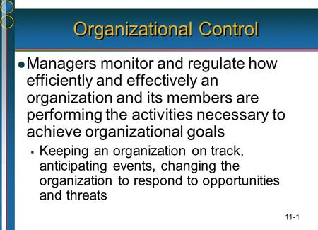 Organizational Control