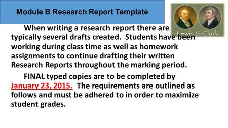 Module B Research Report Template