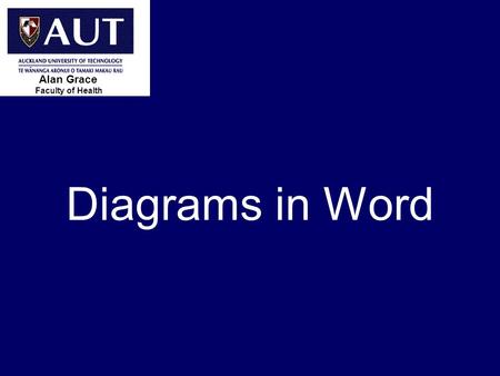 > 1 Diagrams in Word Faculty of Health Alan Grace.