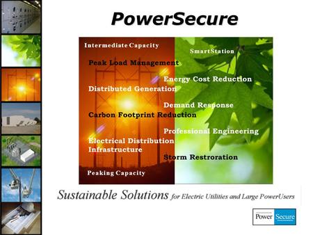 PowerSecure SmartStation Intermediate Capacity Peaking Capacity.