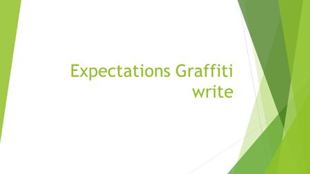 Expectations Graffiti write. On a sheet of paper  Mrs. Sheppard’s Expectations graffiti write.  Use lots of colors  Be random in placements  Write.