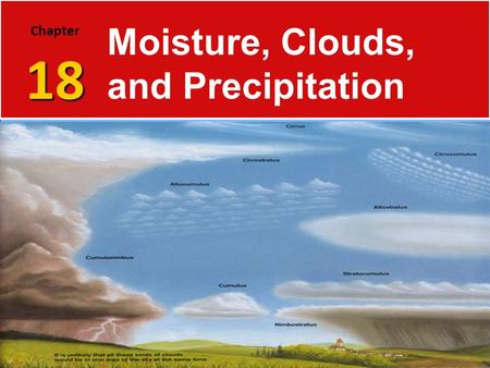 Moisture, Clouds, and Precipitation