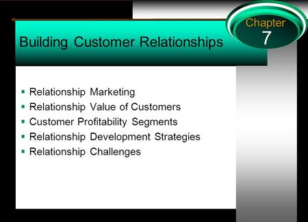 Building Customer Relationships