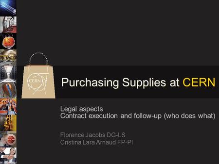 Purchasing Supplies at CERN