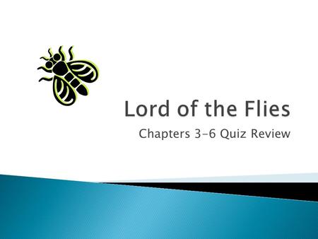 Chapters 3-6 Quiz Review.  The island is a microcosm.  The island symbolizes the adult world.