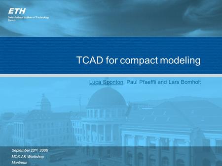 TCAD for compact modeling