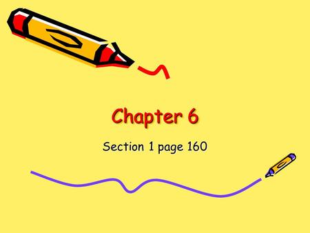 Chapter 6 Section 1 page 160. Qualifications for President 1. native born citizen 2. at least 35 years old 3. have been a resident of the U.S. for at.