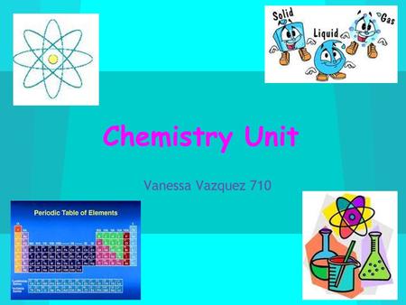 Chemistry Unit Vanessa Vazquez 710. What is Matter? -Matter is mass and takes up space -Matter is made of atoms and molecules -Matter is related is related.