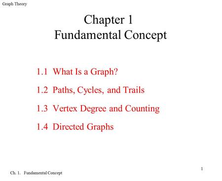 Chapter 1 Fundamental Concept