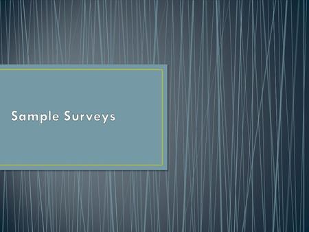 We must be able to stretch from the sample at hand to the population at large: We need this for business decisions, election polling, scientific experiments,