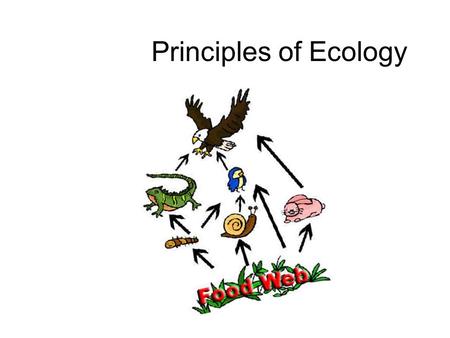 Principles of Ecology.