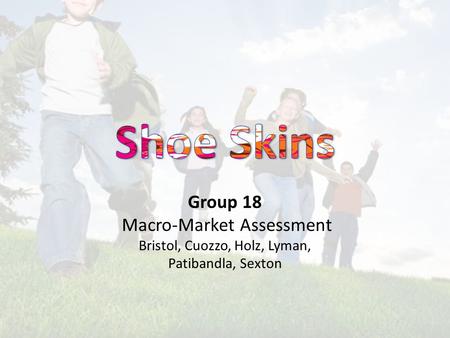 Group 18 Macro-Market Assessment Bristol, Cuozzo, Holz, Lyman, Patibandla, Sexton.