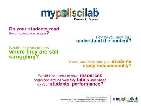 Do your students read the chapters you assign ? How do you know they understand the content? Would it help you to know where they are still struggling?