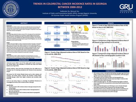 ￼ Subhendu De, Wonsuk Yoo Institute of Public and Preventative Health (IPPH), Georgia Regents University On Summer Public Health Scholars Program (SPHSP)