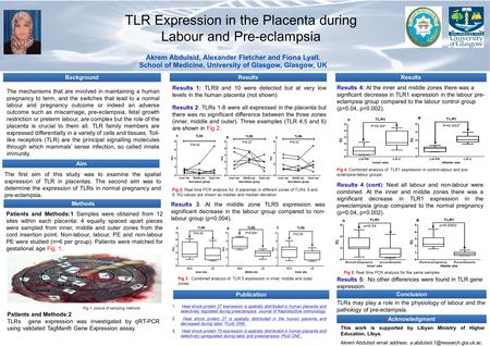 Methods This work is supported by Libyan Ministry of Higher Education, Libya. Akrem Abdulsid  address: TLR Expression.