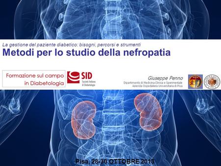 La gestione del paziente diabetico: bisogni, percorsi e strumenti Metodi per lo studio della nefropatia Giuseppe Penno Dipartimento di Medicina Clinica.