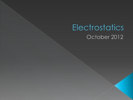  To understand the basic properties of electric charge.  To describe the difference between conductors and insulators.  To calculate the electric force.