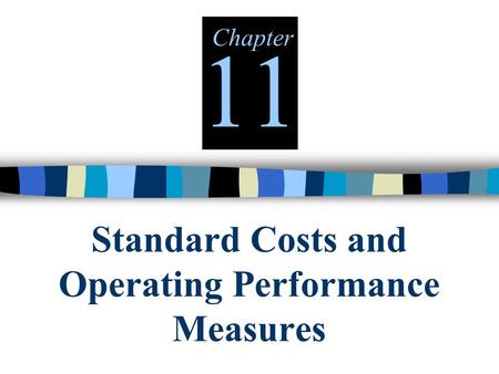 Standard Costs and Operating Performance Measures