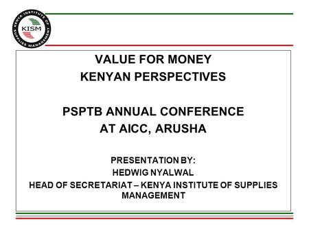 PSPTB ANNUAL CONFERENCE AT AICC, ARUSHA