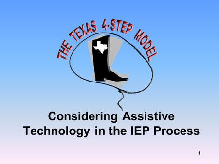 1 Considering Assistive Technology in the IEP Process.